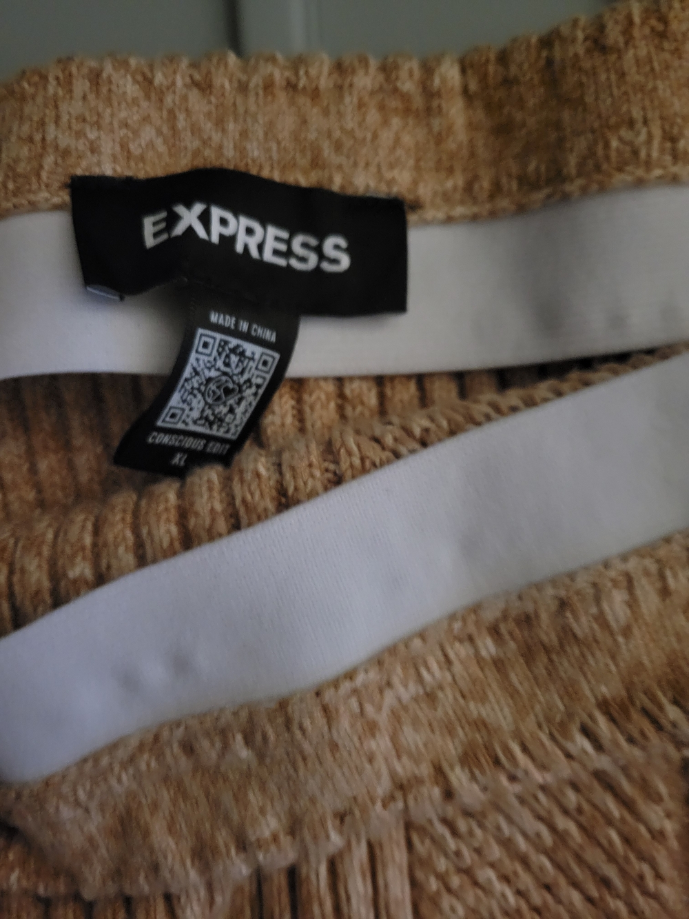 Express WOMENS Beige/Tan CABLE KNIT SWEATER SKIRT XL